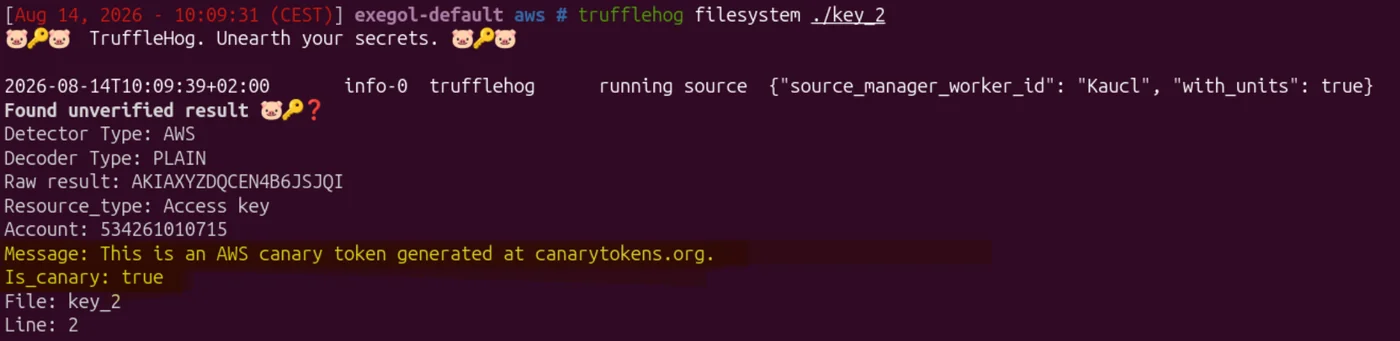 AWS honeytoken detection