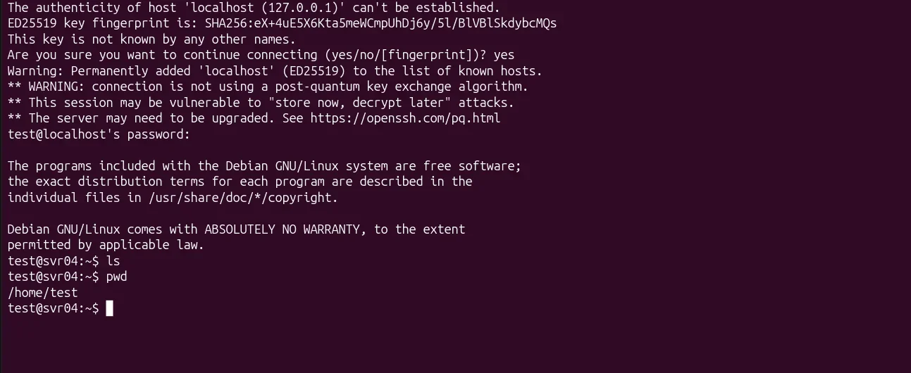 Connexion SSH sur Cowrie