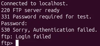 Tentative de connexion FTP sur OpenCanary