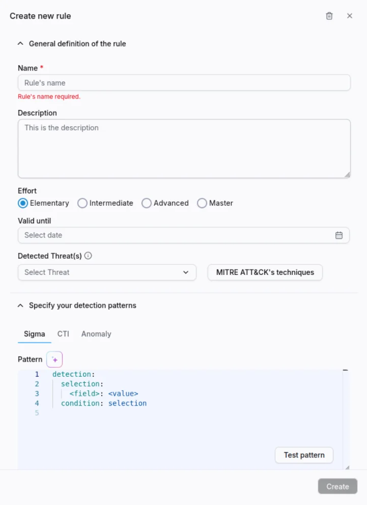 Creating a custom detection rule