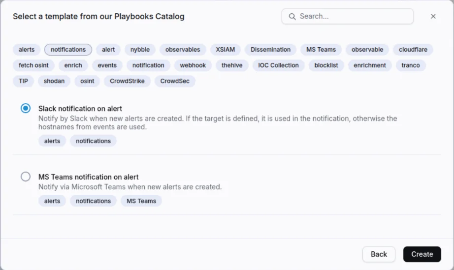 Sekoia's catalogue of ready-to-use playbook templates